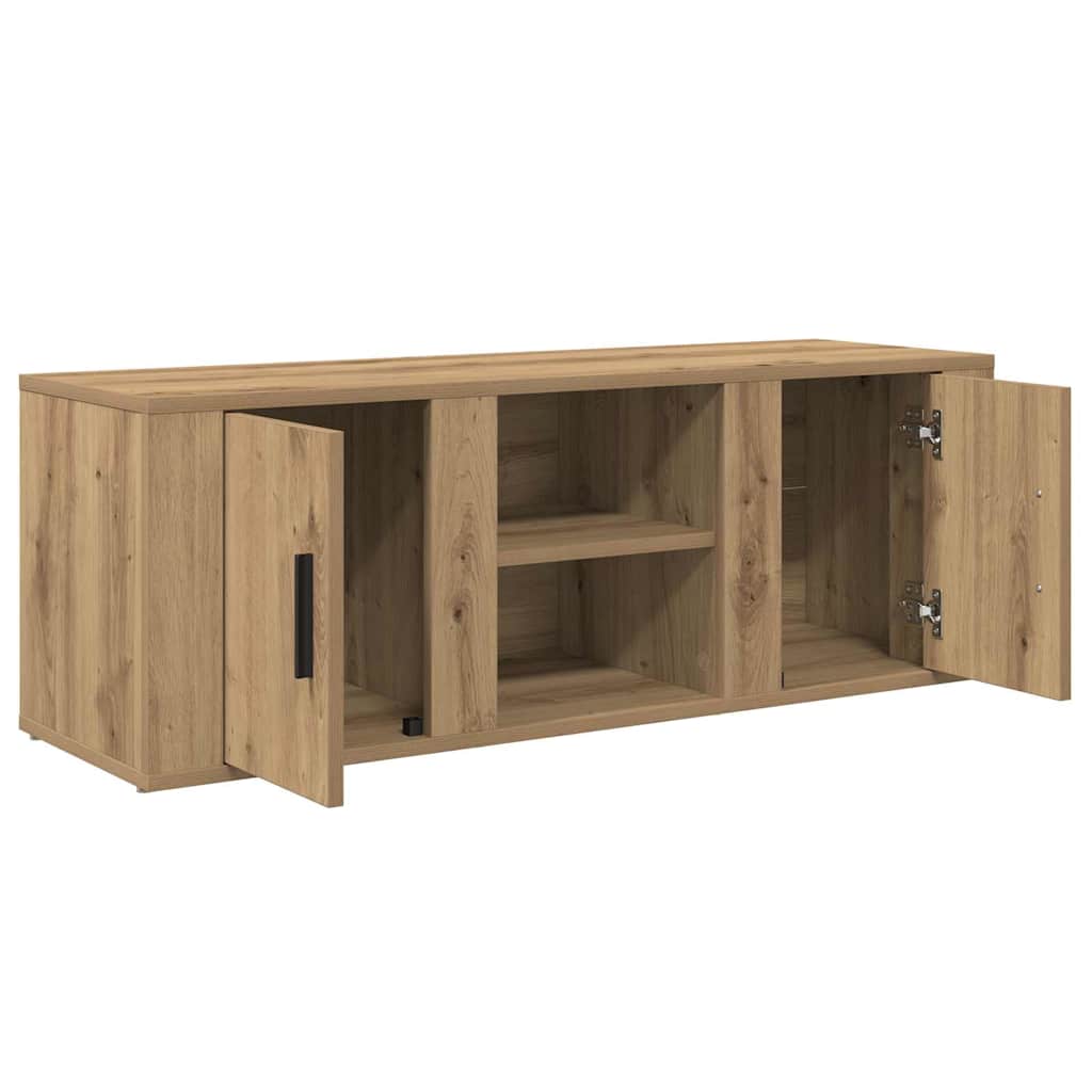 Cabinet TV Stejar Artizanal 100 x 31,5 x 35 cm Lemn compozit — imaginea 6