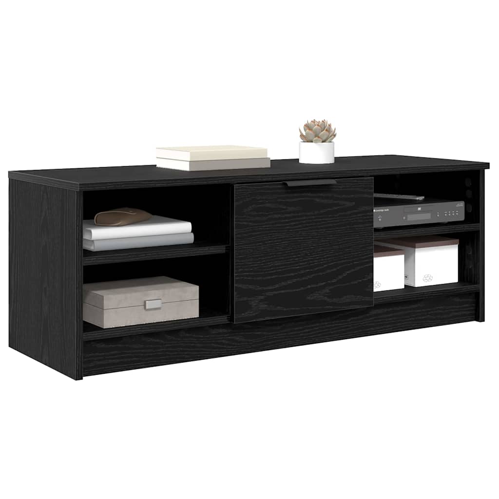 Cabinet TV Stejar Negru 102 x 35 x 36,5 cm Lemn compozit — imaginea 4