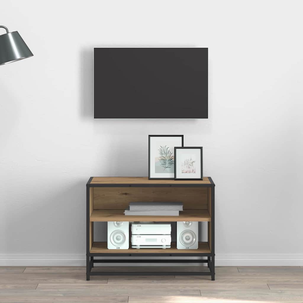 Cabinet TV stejar artizanal 61 x 40 x 46 cm Lemn compozit — imaginea 2