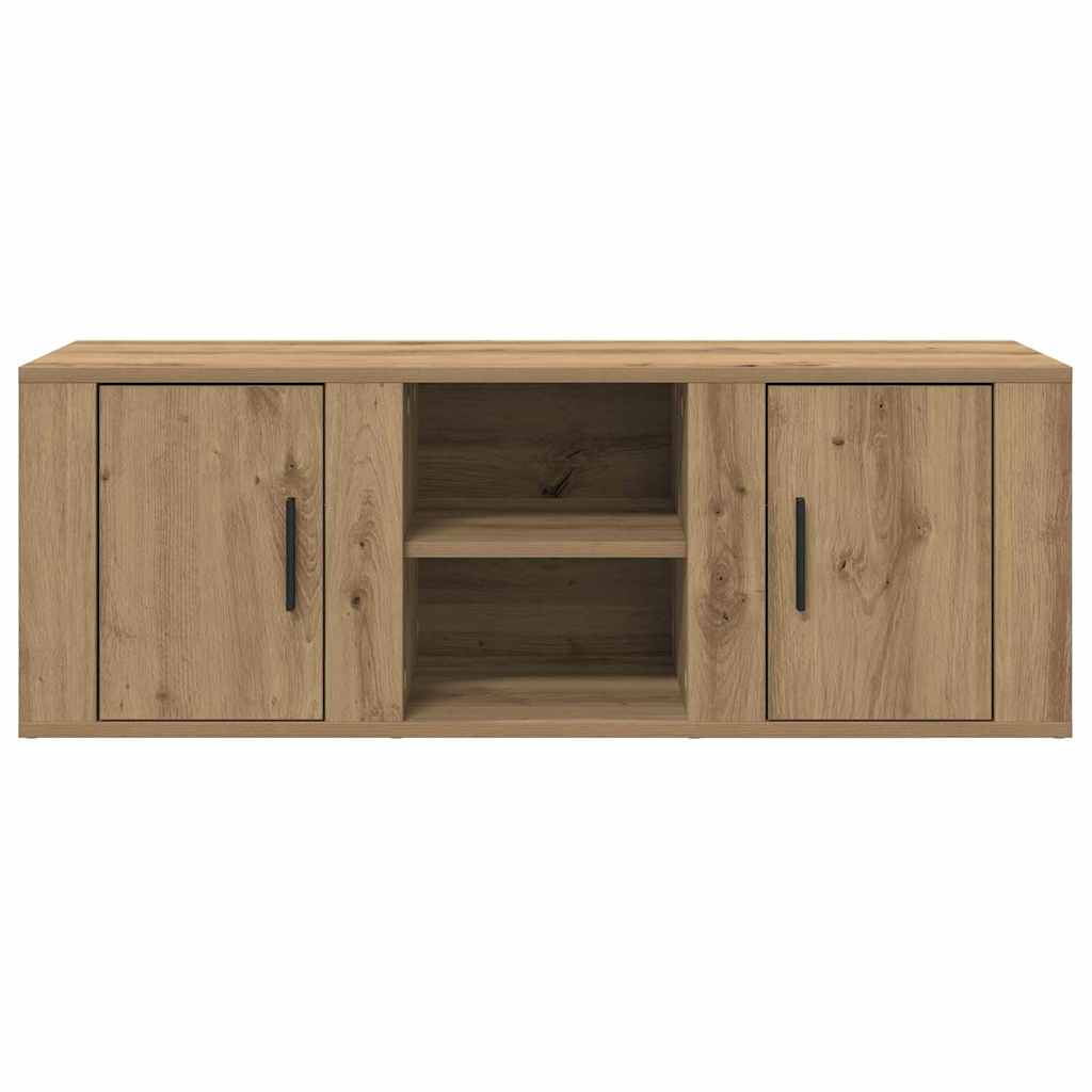 Cabinet TV Stejar Artizanal 100 x 31,5 x 35 cm Lemn compozit — imaginea 7