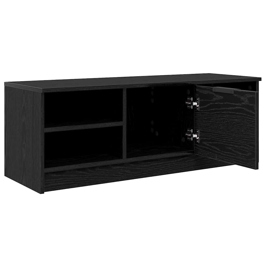 Cabinet TV Stejar Negru 102 x 35 x 36,5 cm Lemn compozit — imaginea 6