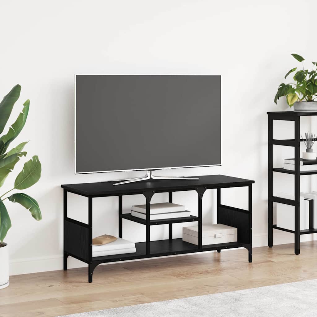 Cabinet TV Stejar Negru 100 x 35 x 45 cm — imaginea 2