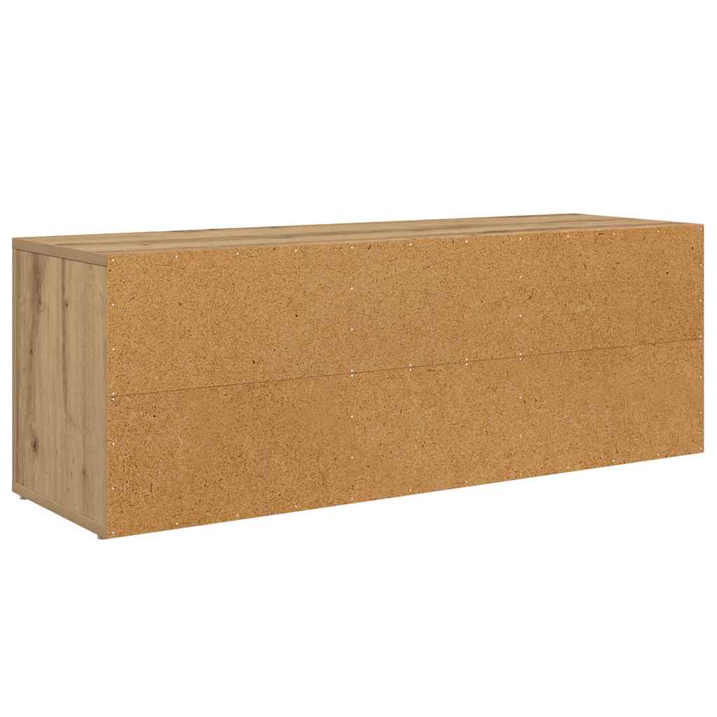 Cabinet TV Stejar Artizanal 100 x 31,5 x 35 cm Lemn compozit — imaginea 9