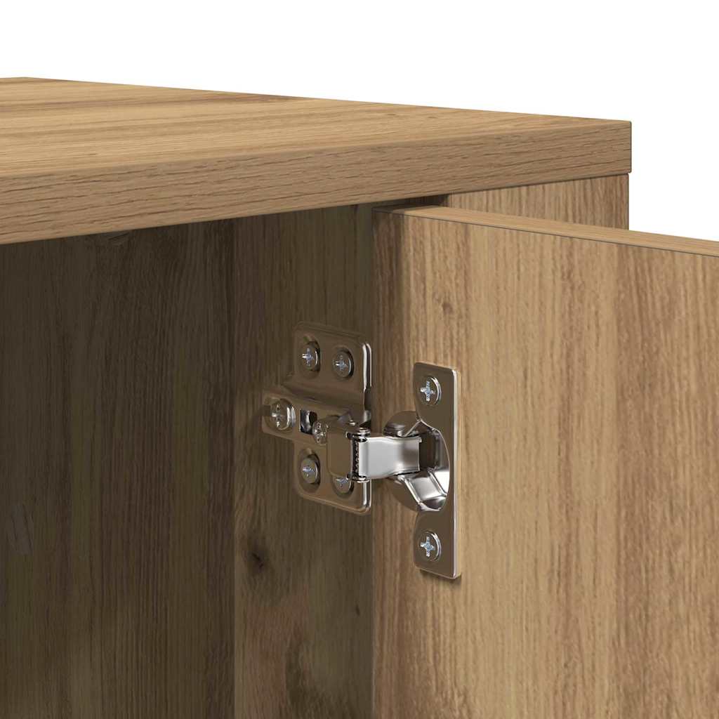 Cabinet TV Stejar Artizanal 100 x 31,5 x 35 cm Lemn compozit — imaginea 10