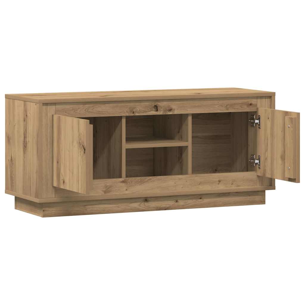 Cabinet TV Stejar Artizanal 102 x 35 x 45 cm Lemn compozit — imaginea 6
