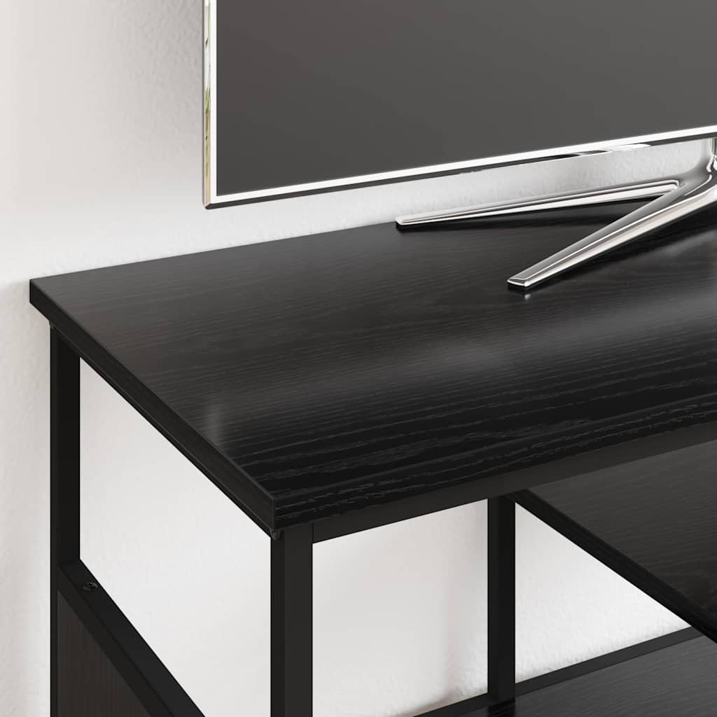 Cabinet TV Stejar Negru 100 x 35 x 45 cm — imaginea 5