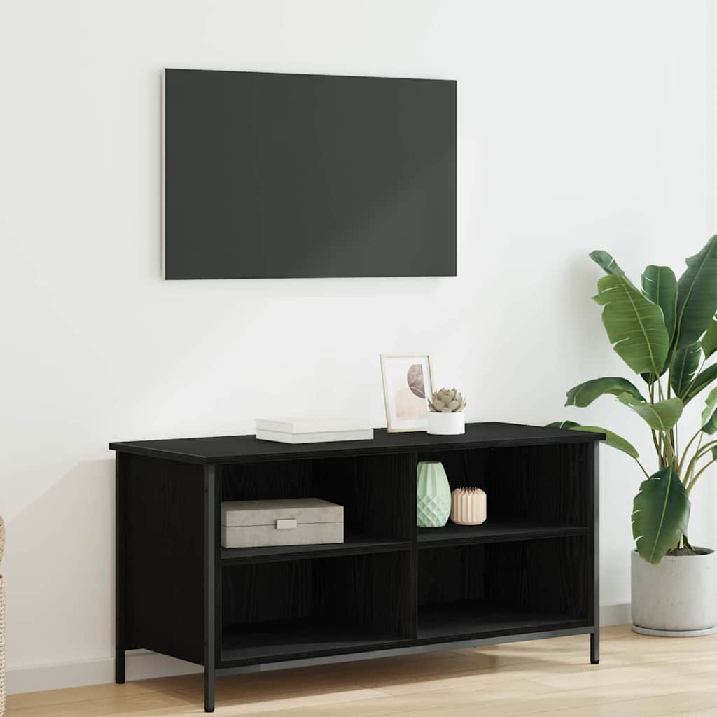Cabinet TV Stejar Negru 100 x 40 x 50 cm Lemn compozit — imaginea 2