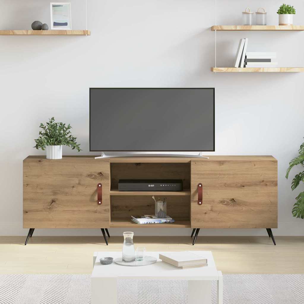 Cabinet TV stejar artizanal 150 x 30 x 50 cm Lemn compozit — imaginea 4