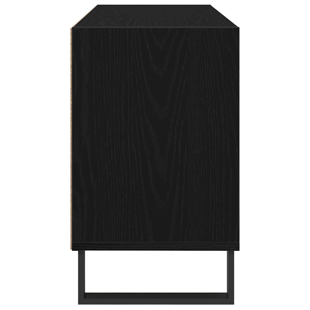 Cabinet TV Stejar Negru 103,5 x 30 x 50 cm Lemn compozit — imaginea 6