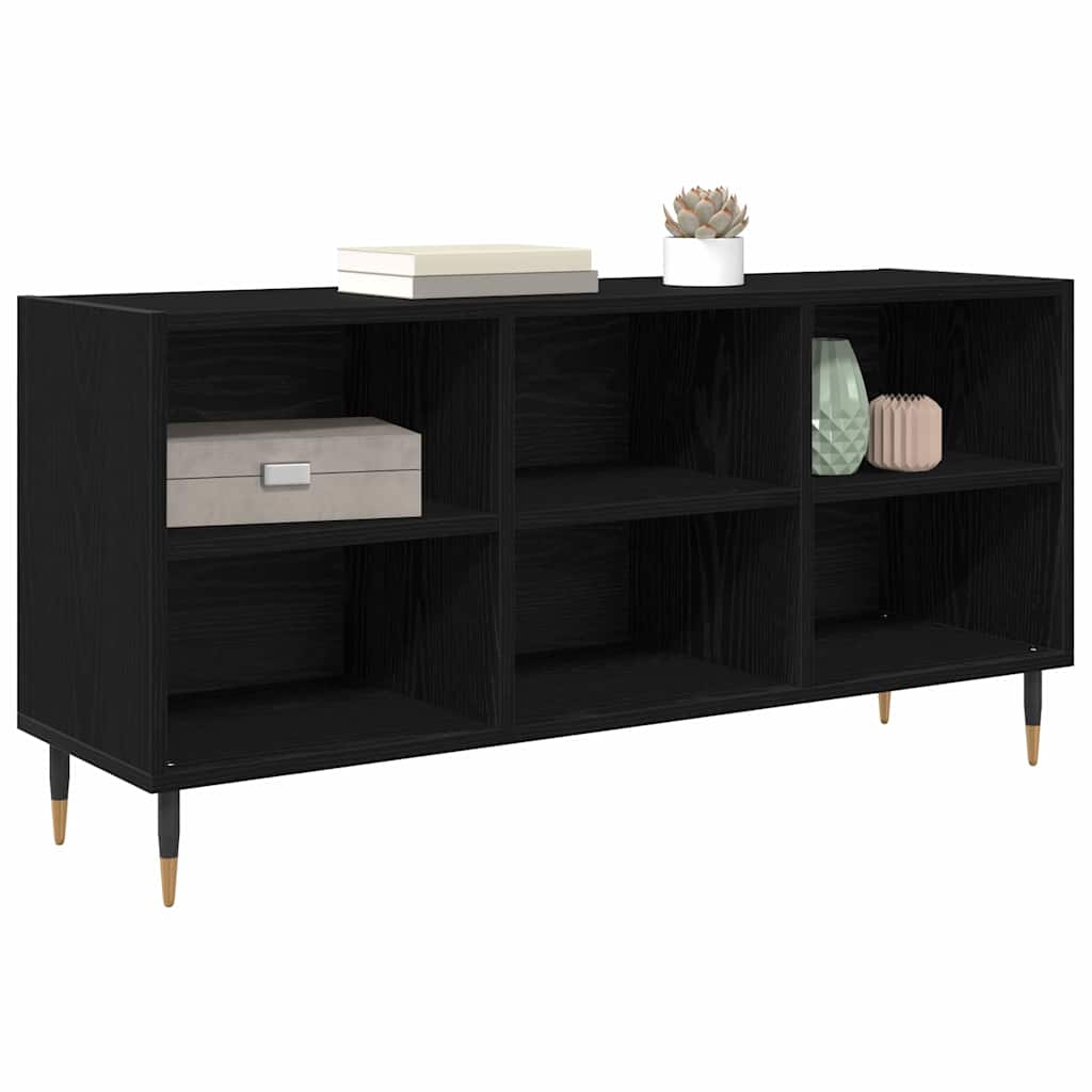 Cabinet TV Stejar Negru 103,5 x 30 x 50 cm Lemn compozit — imaginea 4