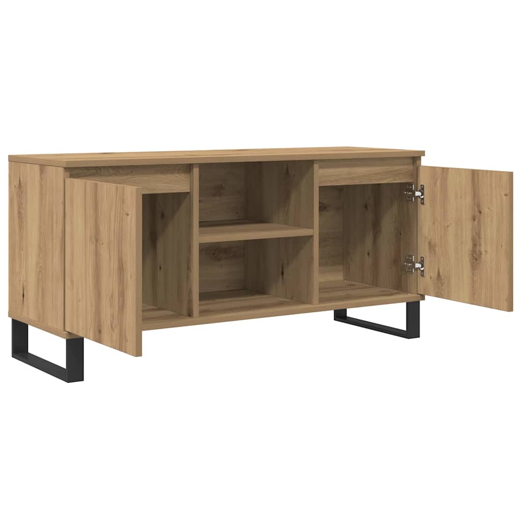 Cabinet TV Stejar Artizanal 104 x 35 x 50 cm Lemn compozit — imaginea 6