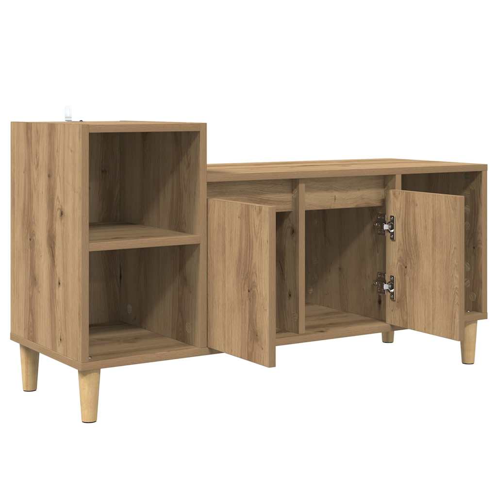 Cabinet TV Stejar Artizanal 100 x 35 x 55 cm Lemn compozit — imaginea 6