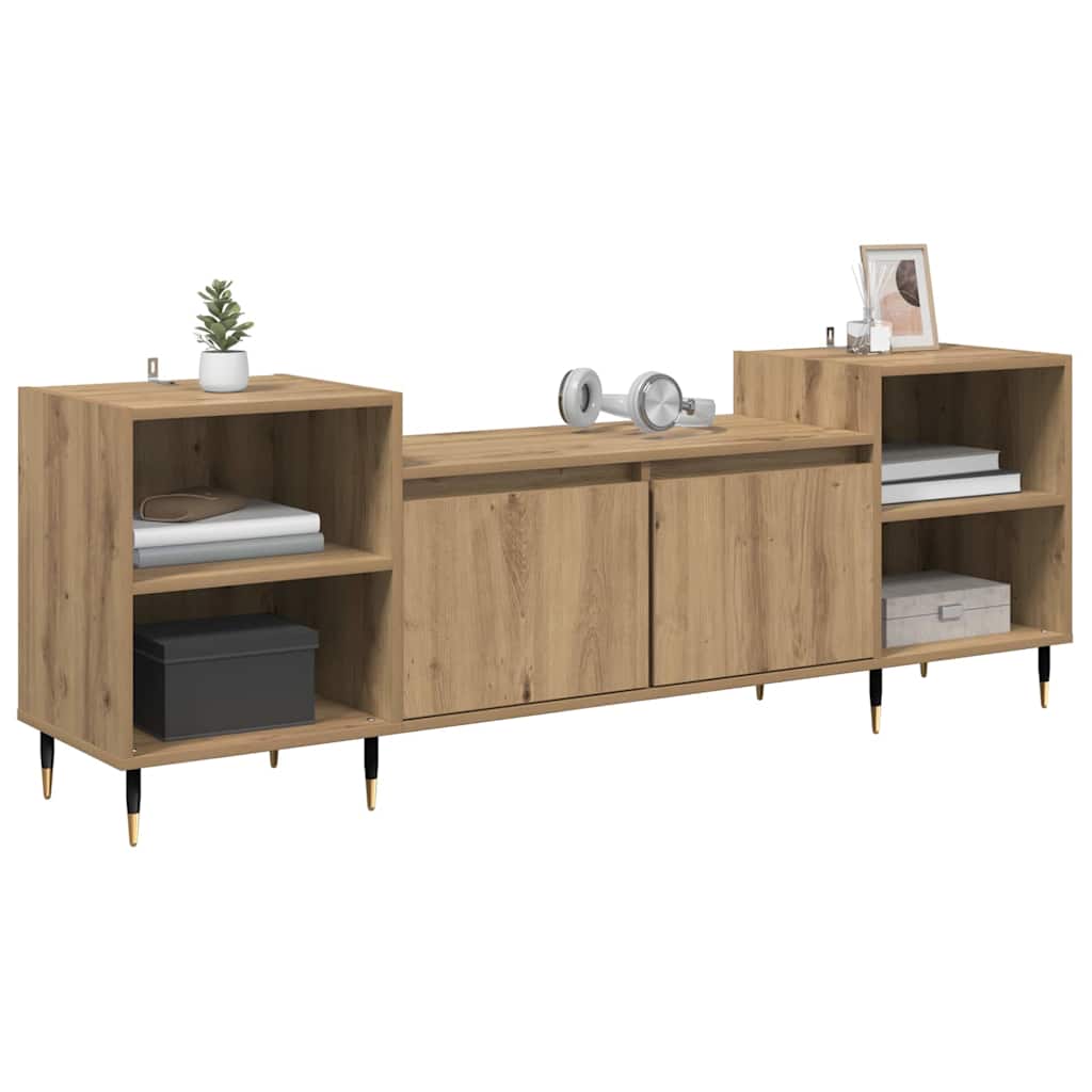Cabinet TV Stejar Artizanal 160 x 35 x 55 cm Lemn compozit — imaginea 4