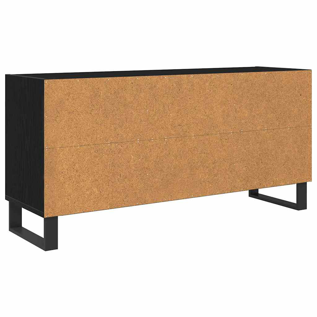 Cabinet TV Stejar Negru 103,5 x 30 x 50 cm Lemn compozit — imaginea 7