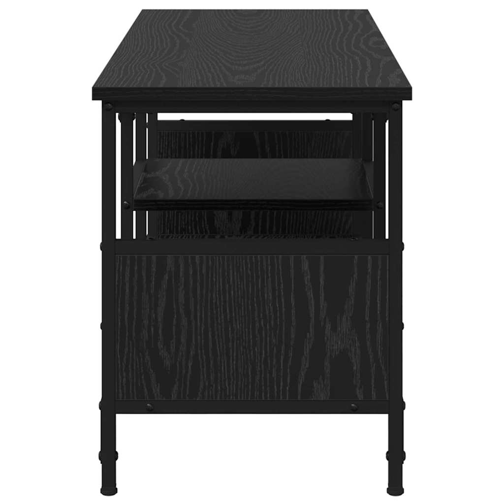 Cabinet TV Stejar Negru 100 x 35 x 45 cm — imaginea 7