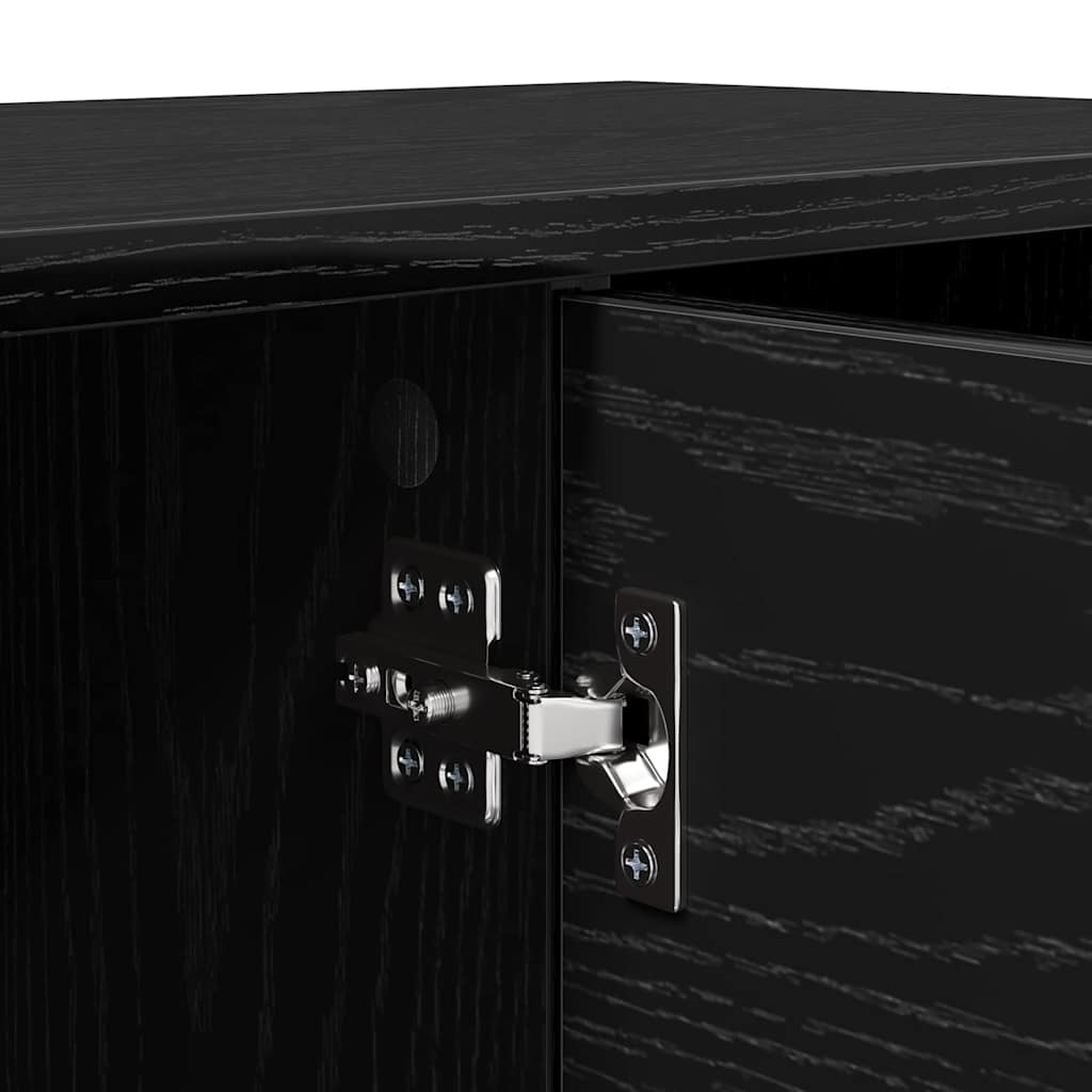 Cabinet TV Stejar Negru 102 x 35 x 36,5 cm Lemn compozit — imaginea 10