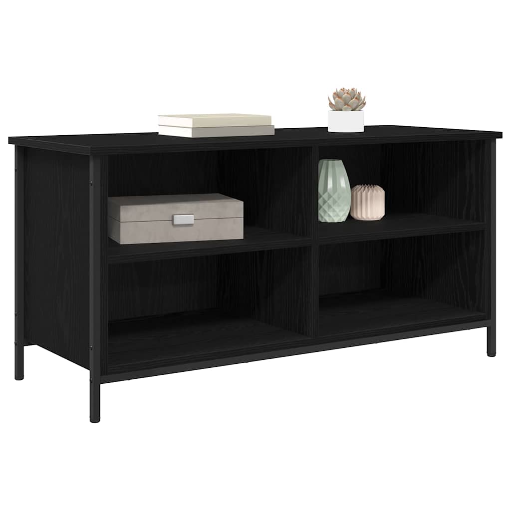 Cabinet TV Stejar Negru 100 x 40 x 50 cm Lemn compozit — imaginea 4