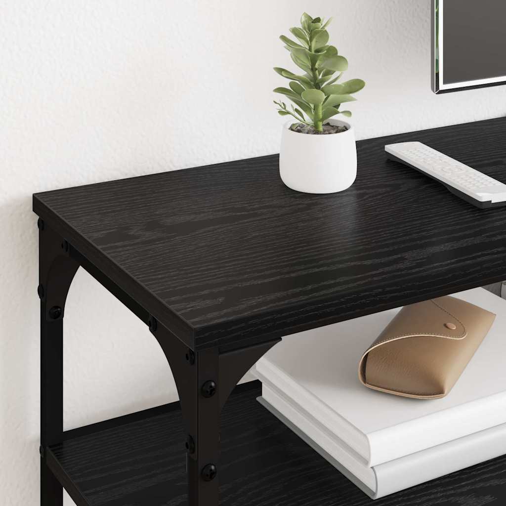 Cabinet TV Stejar Negru 160 x 30 x 50 cm — imaginea 5
