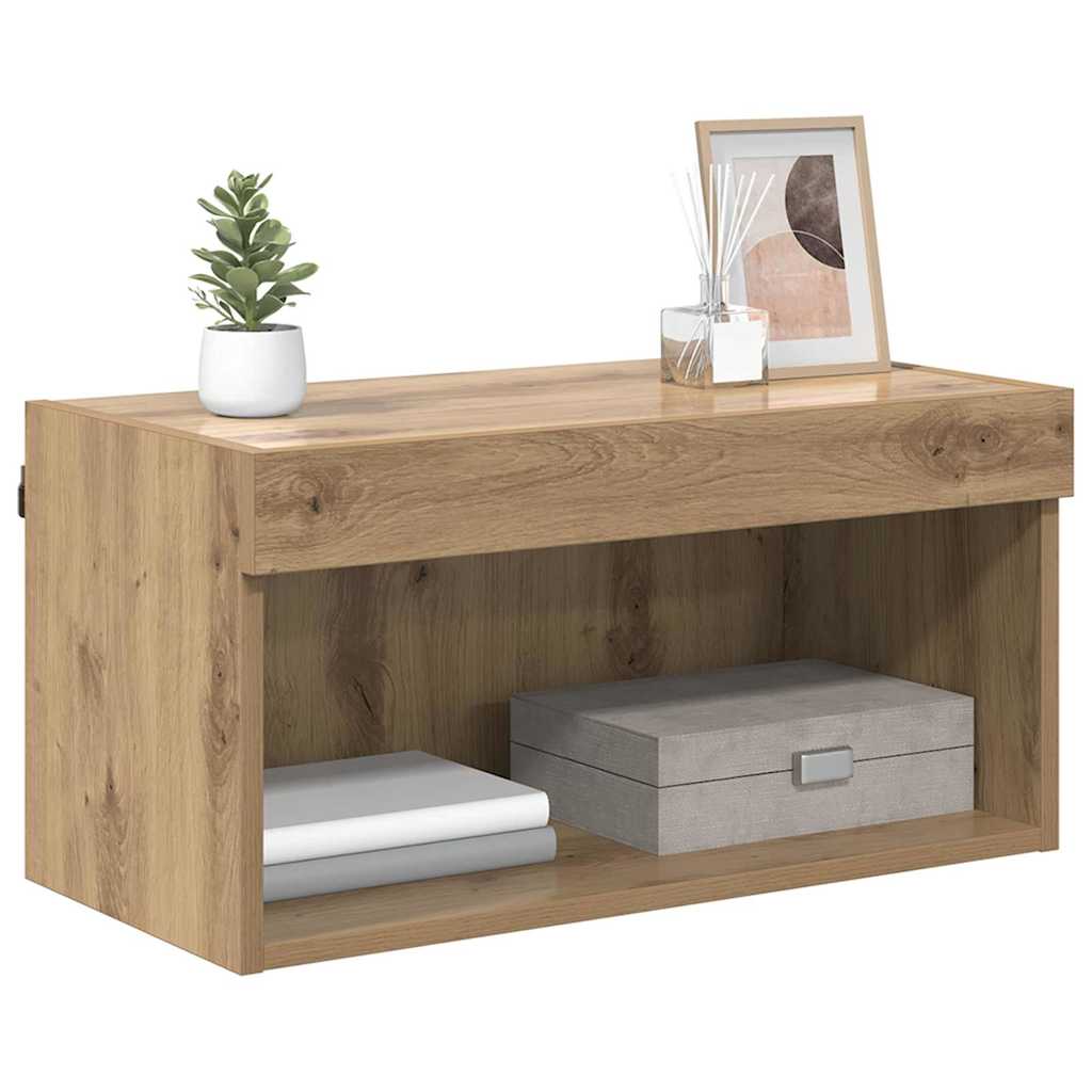 Cabinet TV Stejar Artizanal 60 x 30 x 30 cm Lemn compozit — imaginea 4