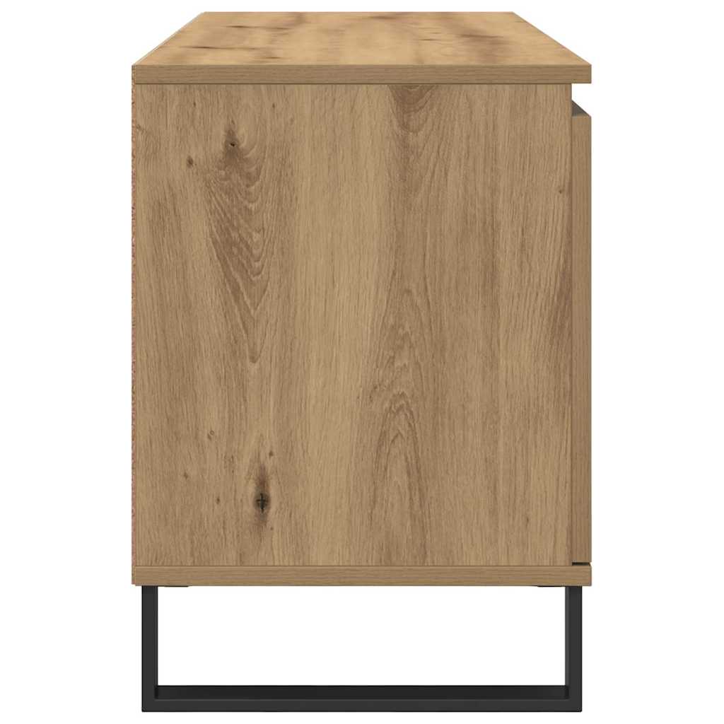 Cabinet TV Stejar Artizanal 104 x 35 x 50 cm Lemn compozit — imaginea 8