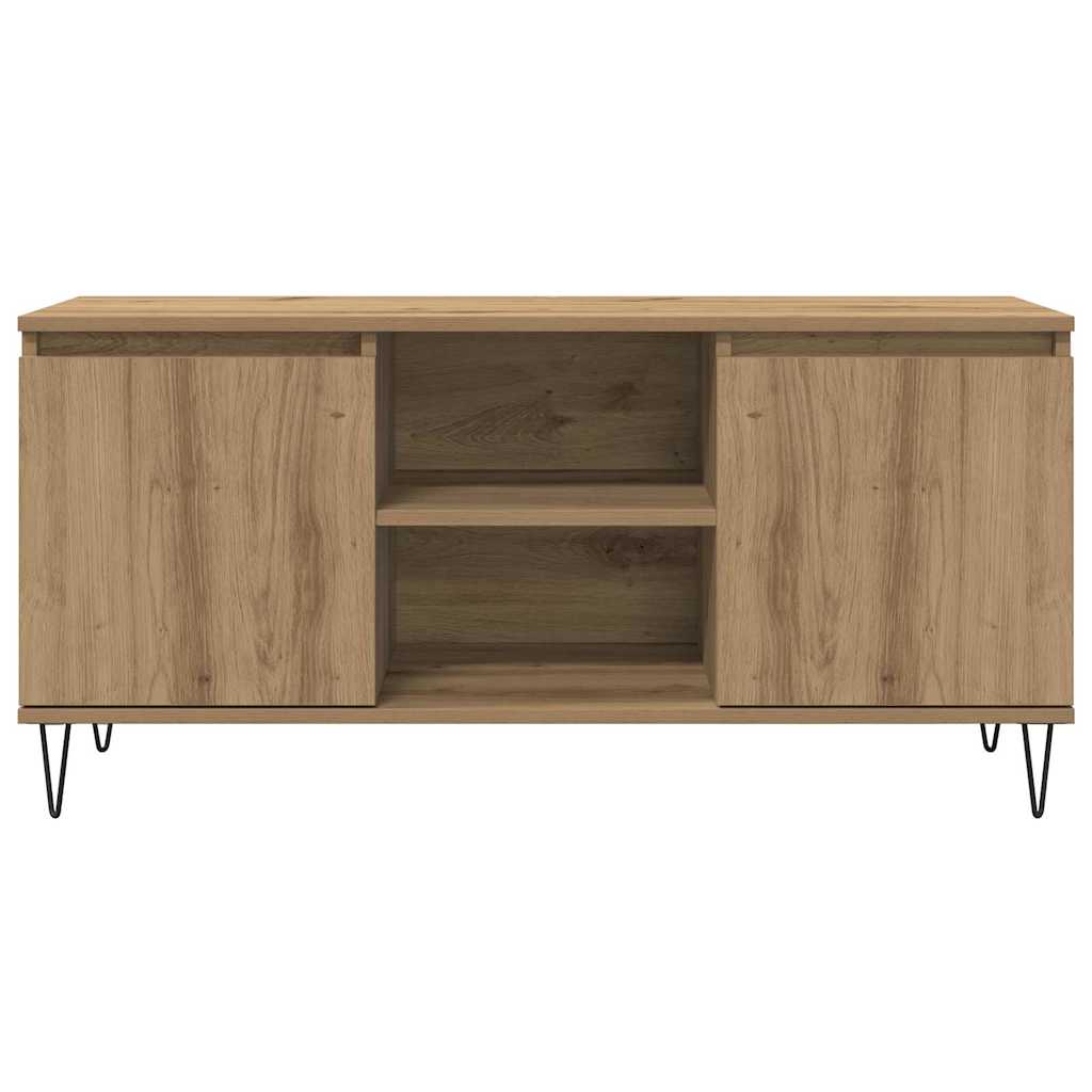 Cabinet TV Stejar Artizanal 104 x 35 x 50 cm Lemn compozit — imaginea 7