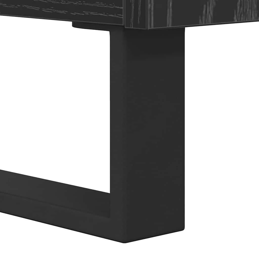 Cabinet TV Stejar Negru 103,5 x 30 x 50 cm Lemn compozit — imaginea 9