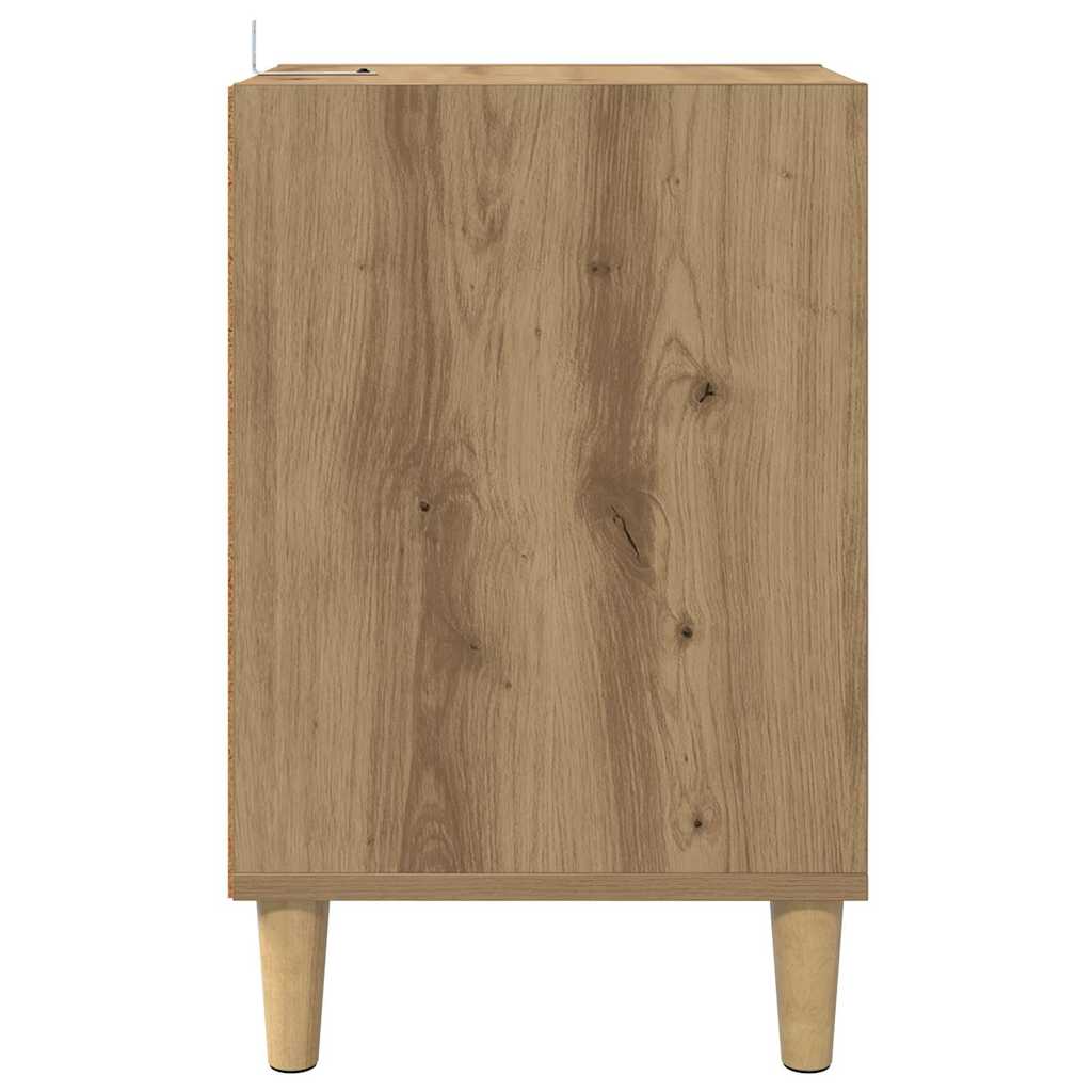 Cabinet TV Stejar Artizanal 100 x 35 x 55 cm Lemn compozit — imaginea 8