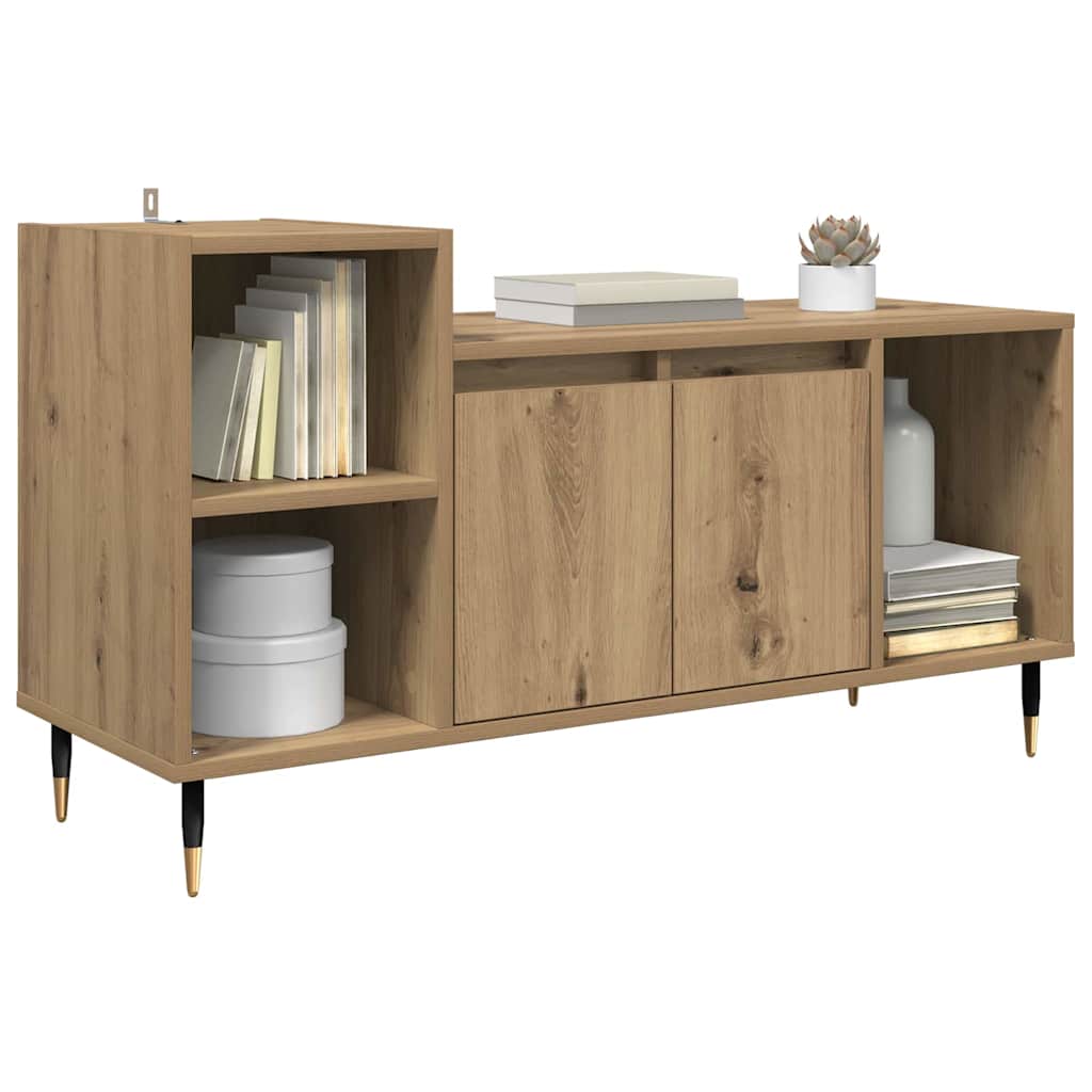 Cabinet TV Stejar Artizanal 100 x 35 x 55 cm Lemn compozit — imaginea 4