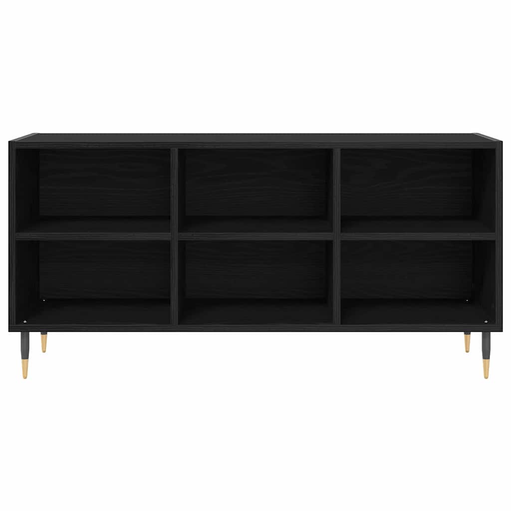 Cabinet TV Stejar Negru 103,5 x 30 x 50 cm Lemn compozit — imaginea 6