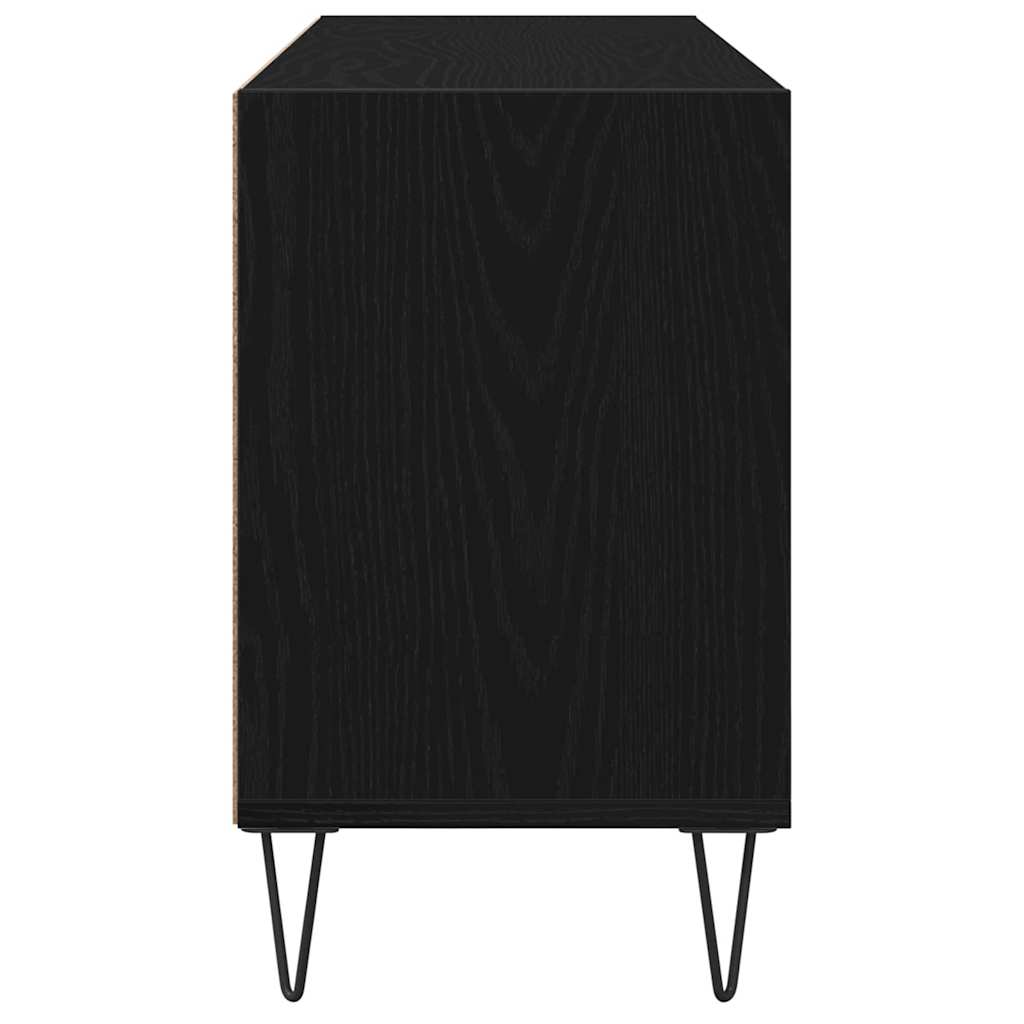 Cabinet TV Stejar Negru 103,5 x 30 x 50 cm Lemn compozit — imaginea 7