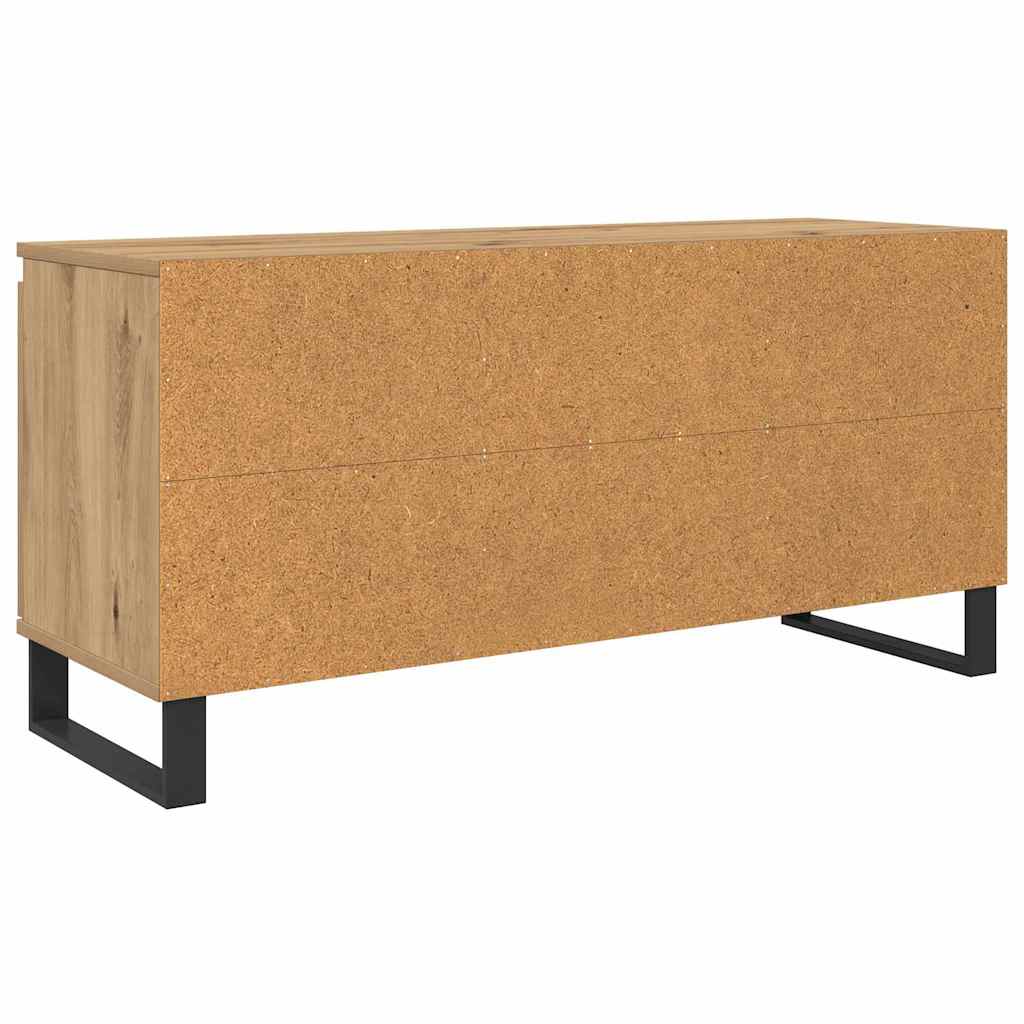 Cabinet TV Stejar Artizanal 104 x 35 x 50 cm Lemn compozit — imaginea 9