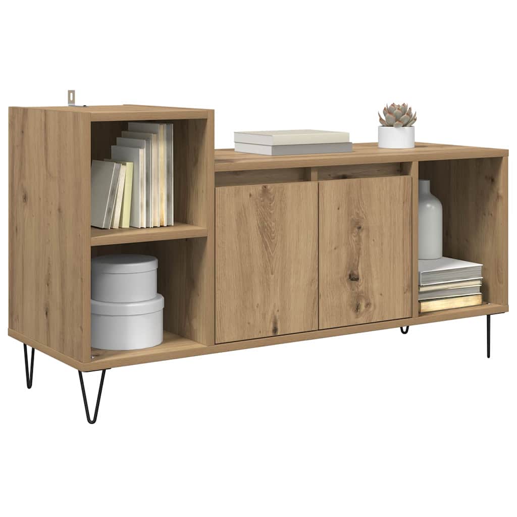 Cabinet TV Stejar Artizanal 100 x 35 x 55 cm Lemn compozit — imaginea 5