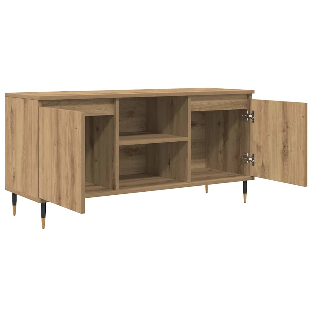 Cabinet TV Stejar Artizanal 104 x 35 x 50 cm Lemn compozit — imaginea 6