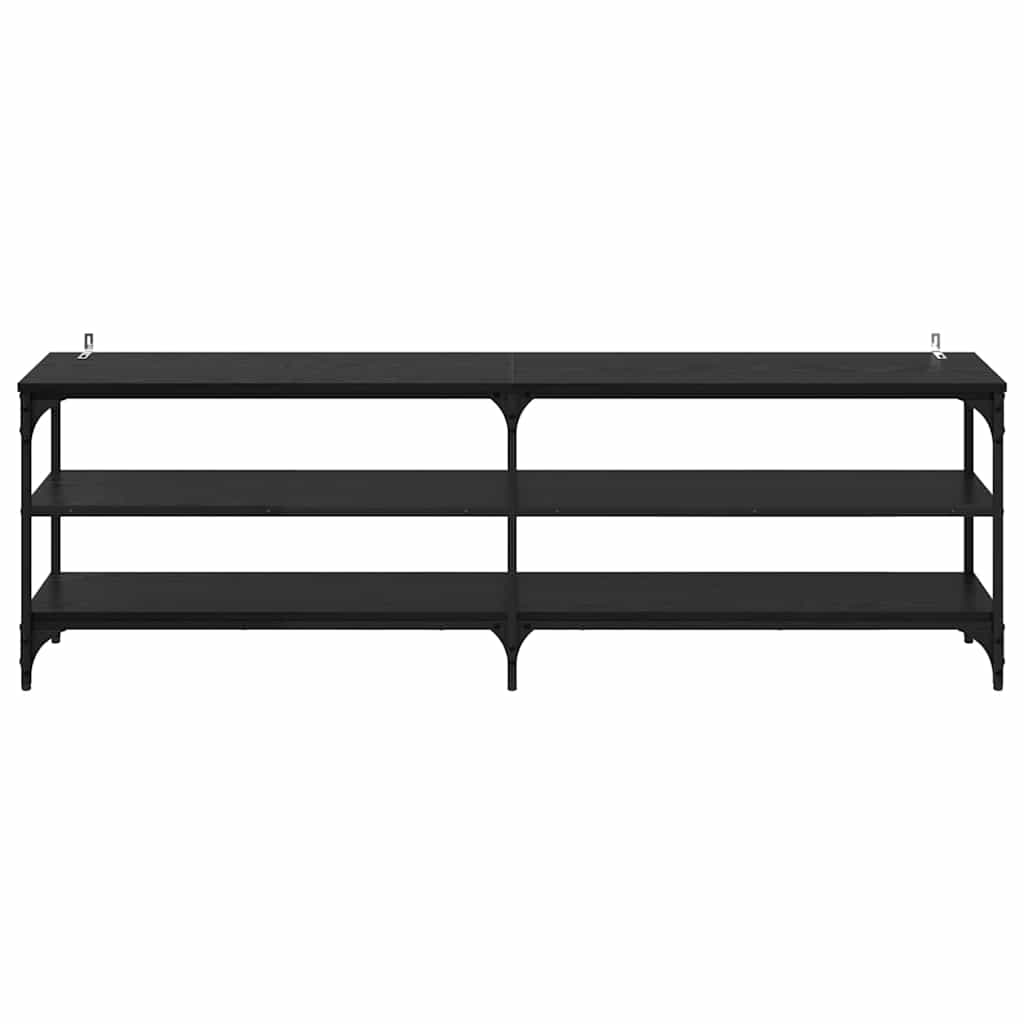 Cabinet TV Stejar Negru 160 x 30 x 50 cm — imaginea 6