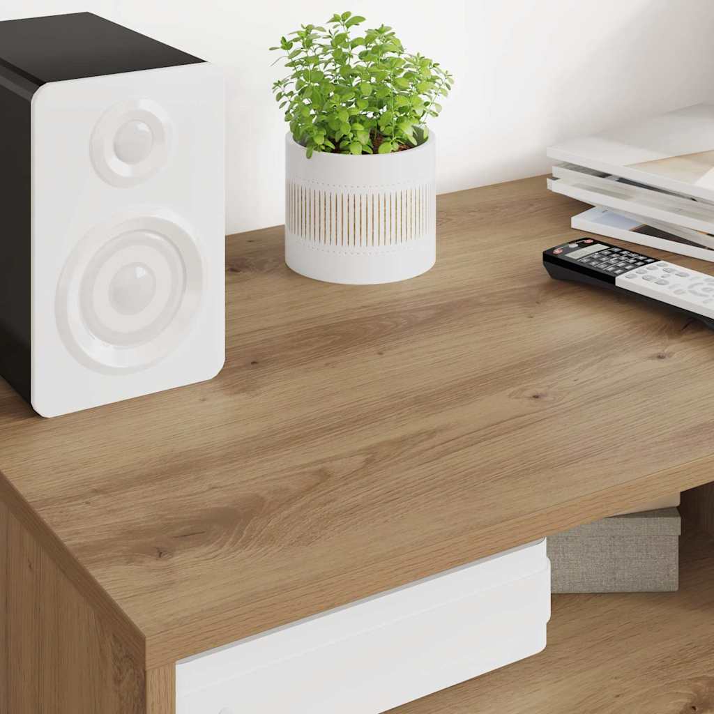 Cabinet TV Stejar Artizanal 100 x 48 x 43 cm Lemn compozit — imaginea 5