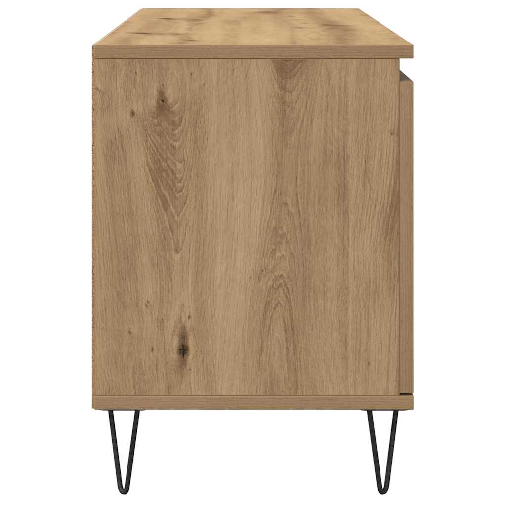 Cabinet TV Stejar Artizanal 104 x 35 x 50 cm Lemn compozit — imaginea 8