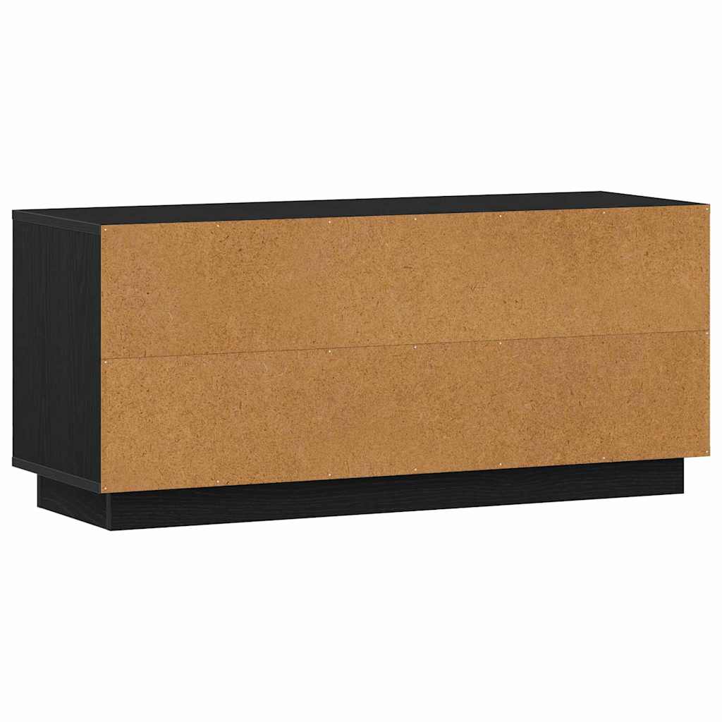 Cabinet TV Stejar Negru 102 x 35 x 45 cm Lemn compozit — imaginea 9