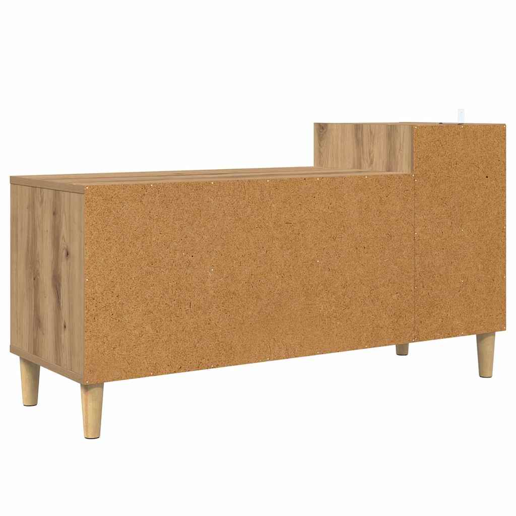 Cabinet TV Stejar Artizanal 100 x 35 x 55 cm Lemn compozit — imaginea 9