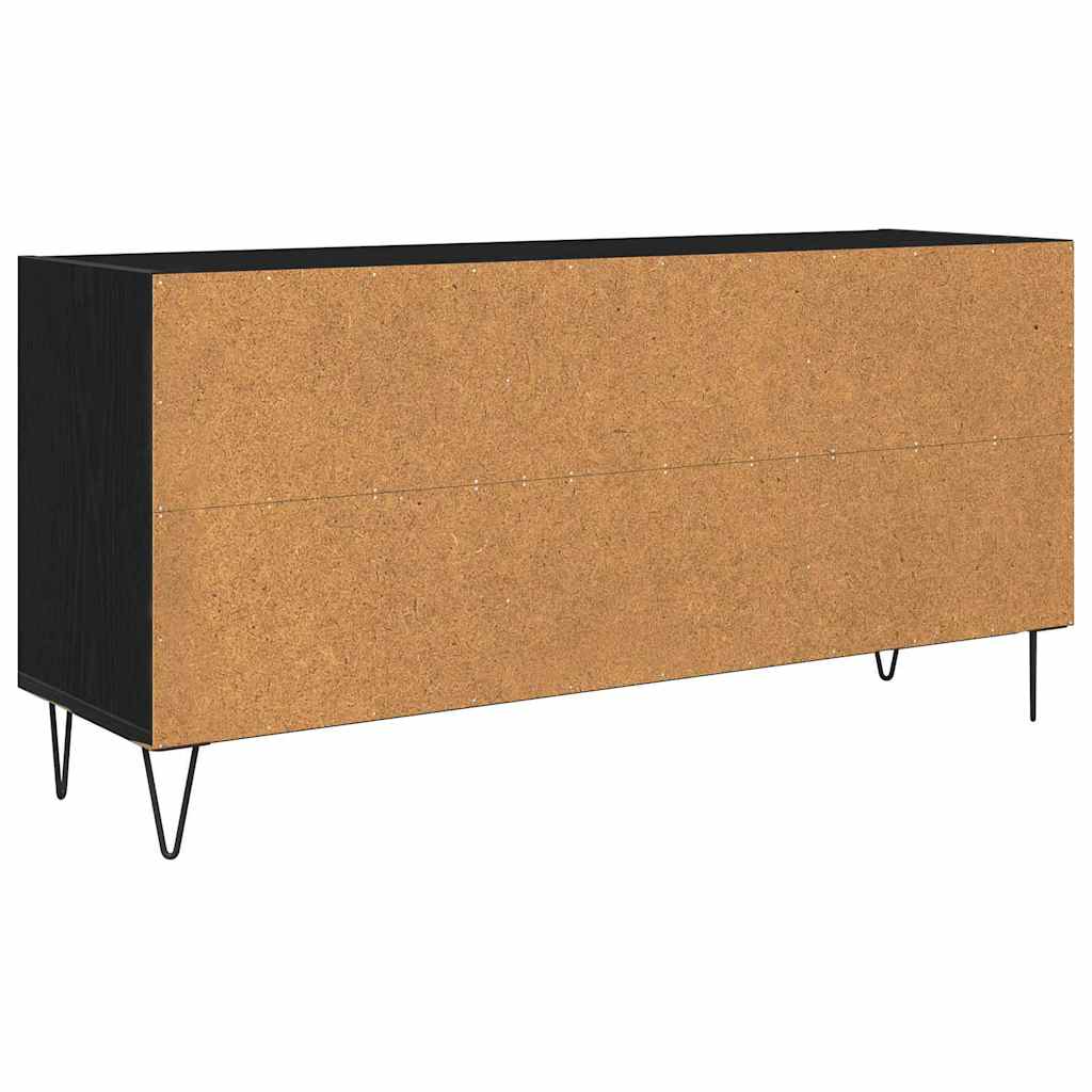 Cabinet TV Stejar Negru 103,5 x 30 x 50 cm Lemn compozit — imaginea 8