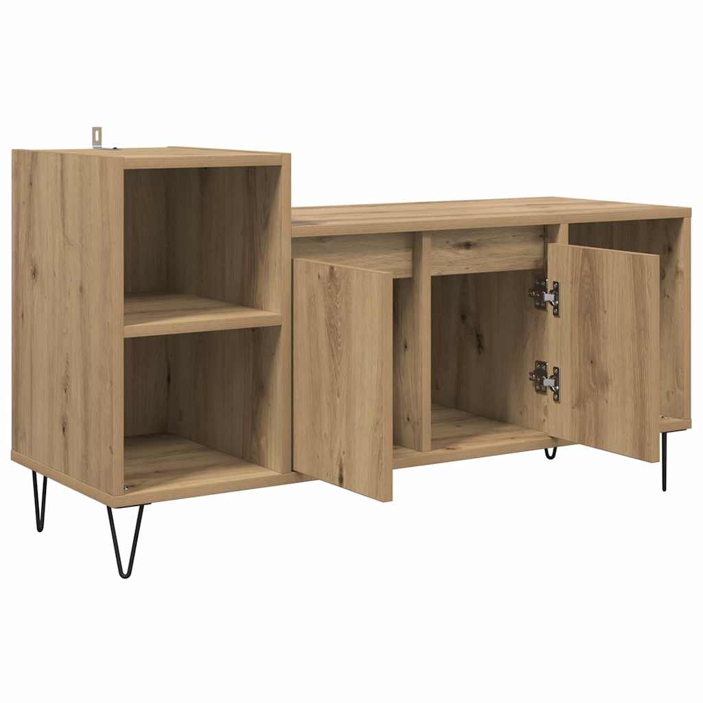 Cabinet TV Stejar Artizanal 100 x 35 x 55 cm Lemn compozit — imaginea 7