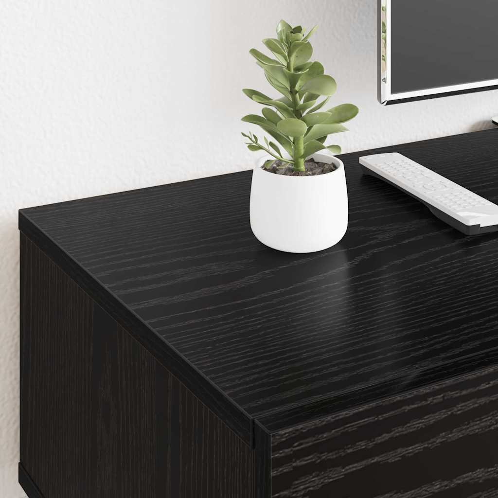 Cabinet TV Stejar negru 150 x 36 x 30 cm Lemn compozit — imaginea 5