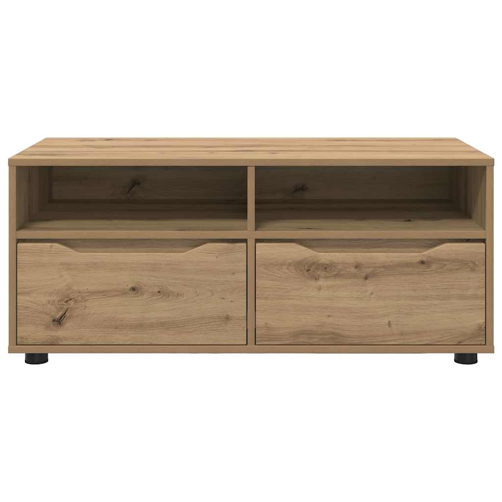Cabinet TV Stejar Artizanal 100 x 48 x 43 cm Lemn compozit — imaginea 7