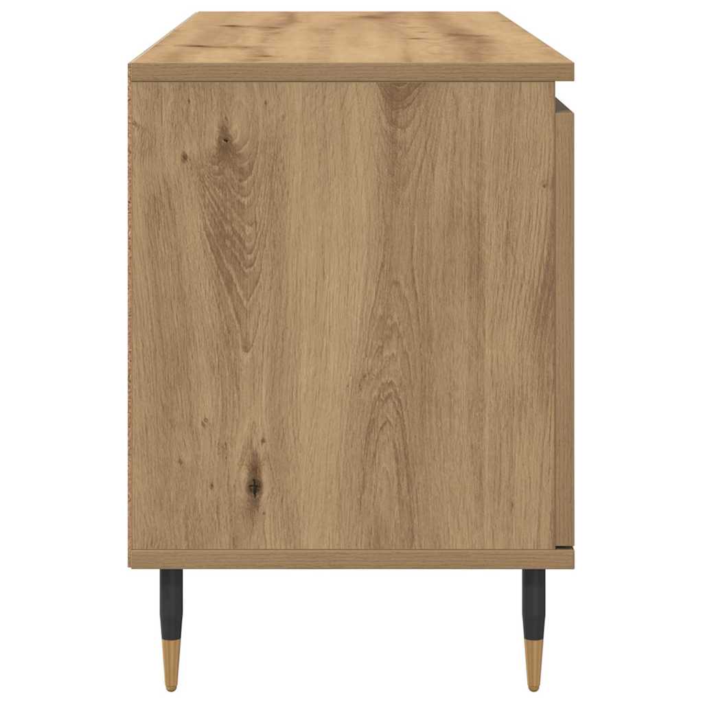 Cabinet TV Stejar Artizanal 104 x 35 x 50 cm Lemn compozit — imaginea 8