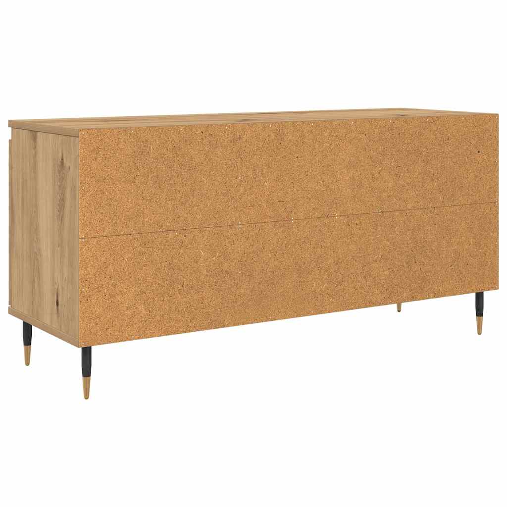 Cabinet TV Stejar Artizanal 104 x 35 x 50 cm Lemn compozit — imaginea 9