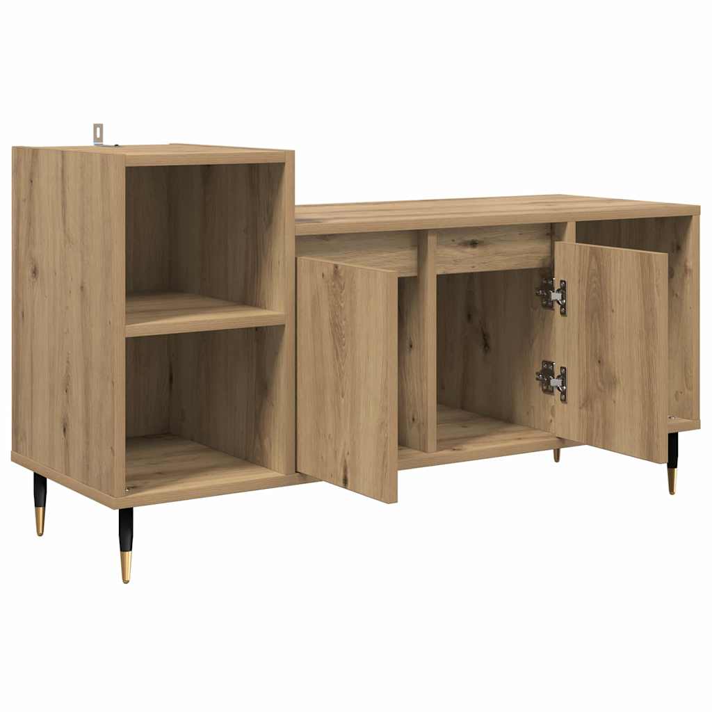 Cabinet TV Stejar Artizanal 100 x 35 x 55 cm Lemn compozit — imaginea 6