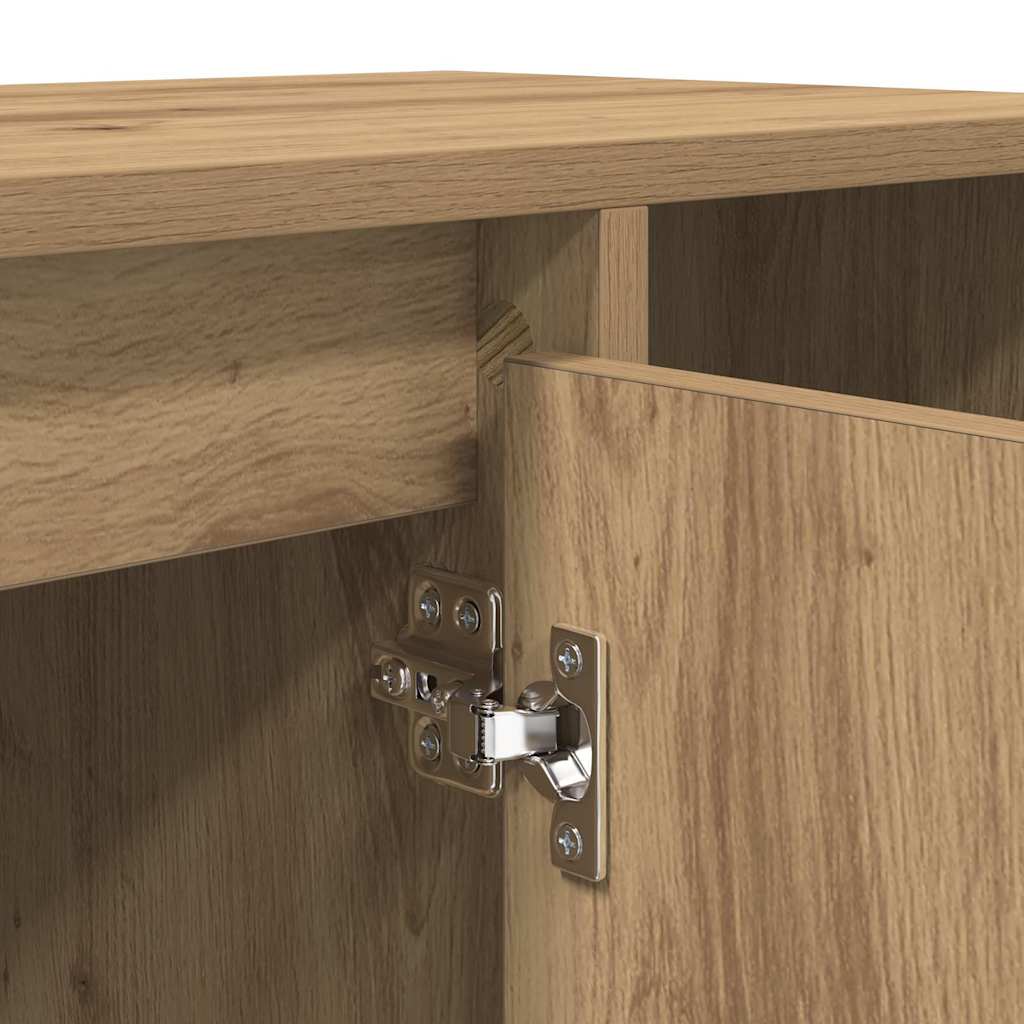 Cabinet TV Stejar Artizanal 100 x 35 x 55 cm Lemn compozit — imaginea 10