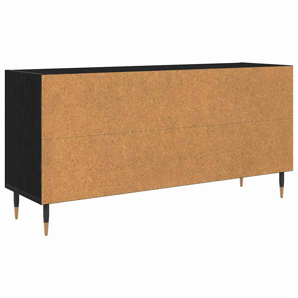 Cabinet TV Stejar Negru 103,5 x 30 x 50 cm Lemn compozit — imaginea 8