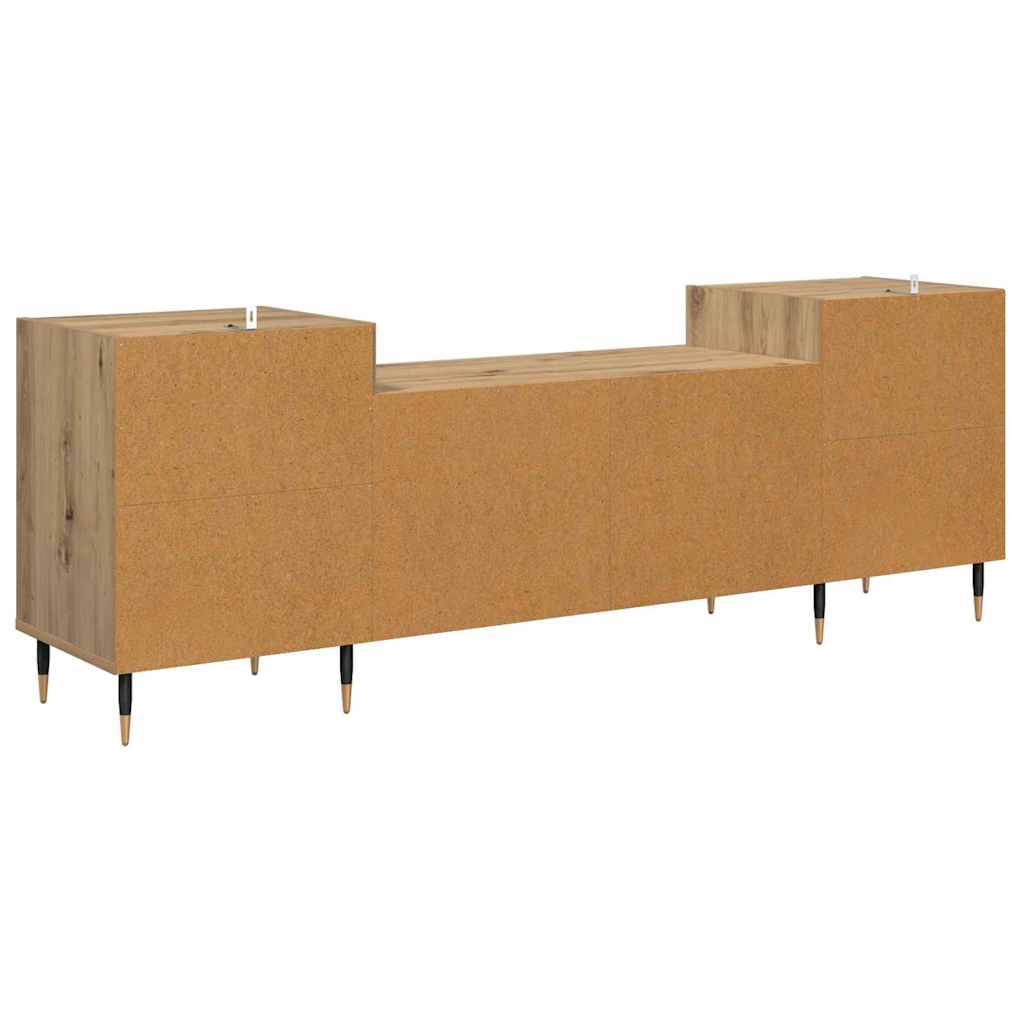 Cabinet TV Stejar Artizanal 160 x 35 x 55 cm Lemn compozit — imaginea 9