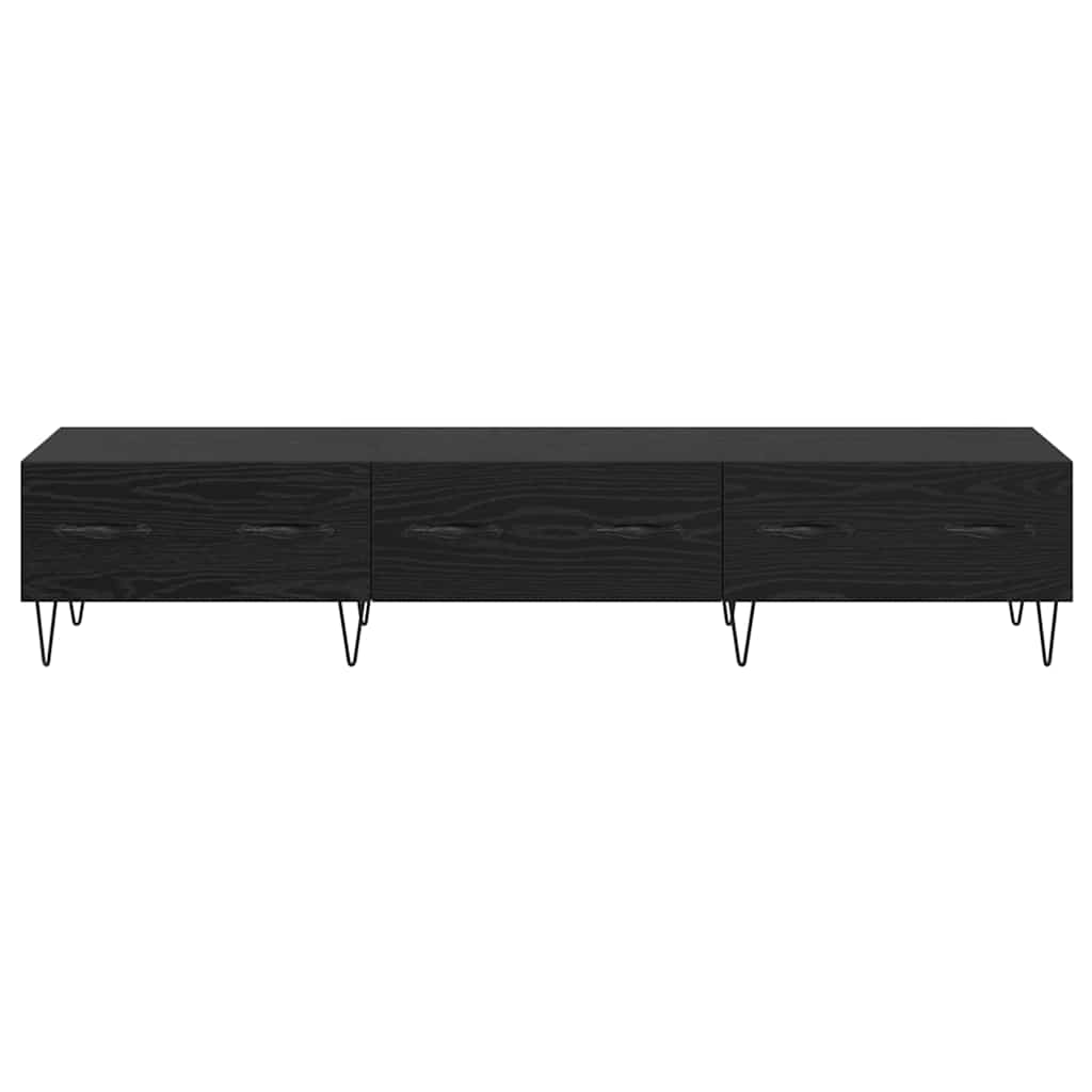 Cabinet TV Stejar negru 150 x 36 x 30 cm Lemn compozit — imaginea 7