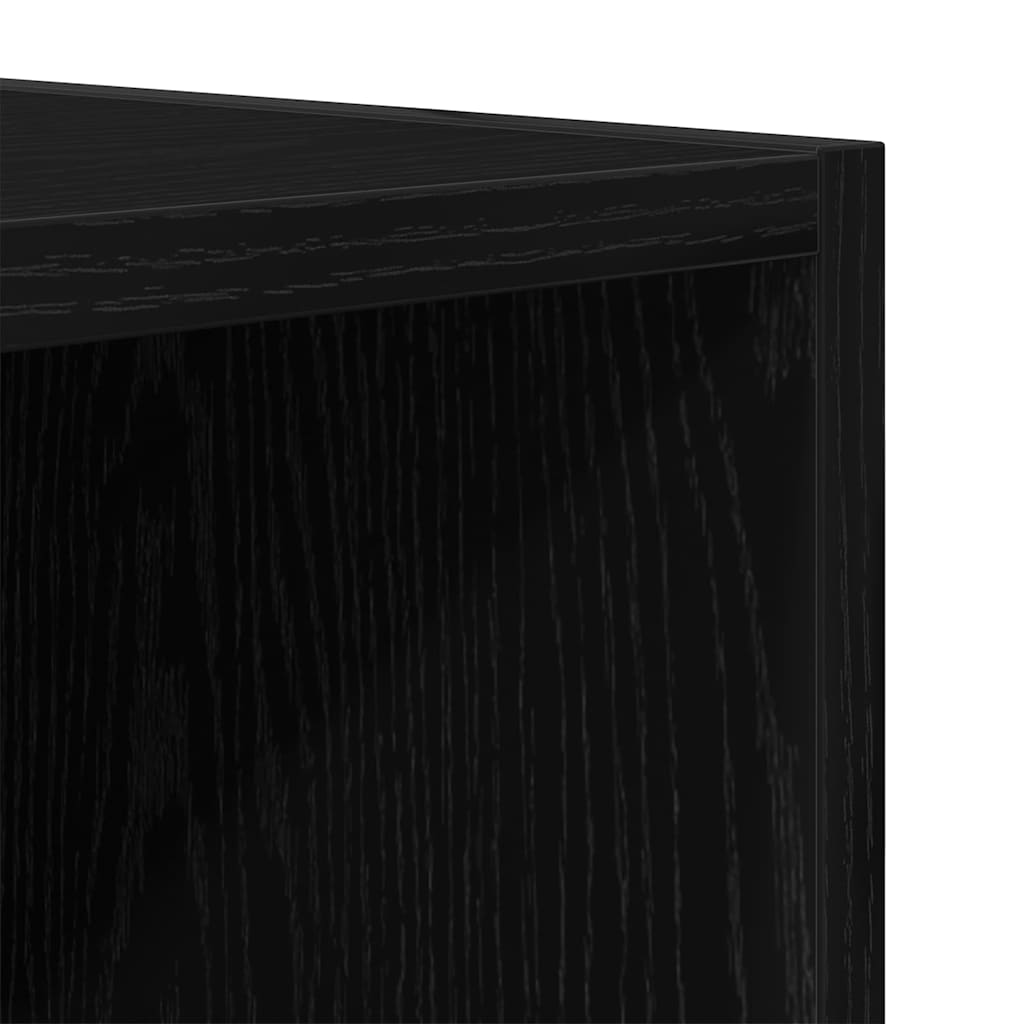 Cabinet TV Stejar Negru 103,5 x 30 x 50 cm Lemn compozit — imaginea 9